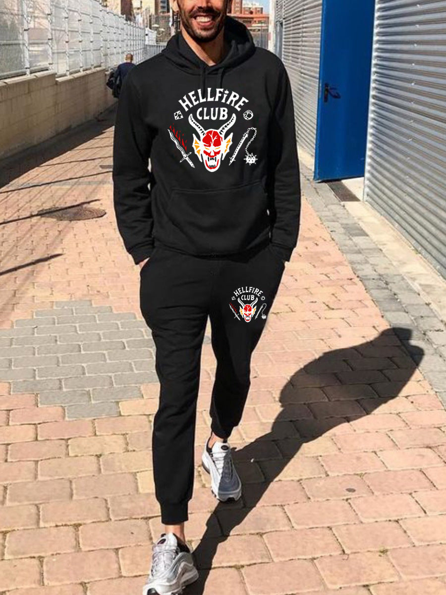 Herren Sportanzug Kapuzenpullover Jogginghose Set Streetwear Design