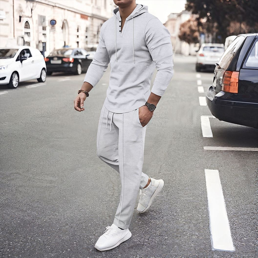 Herren Sportset: Hoodie Jogginghose Atmungsaktiv Komfort Set