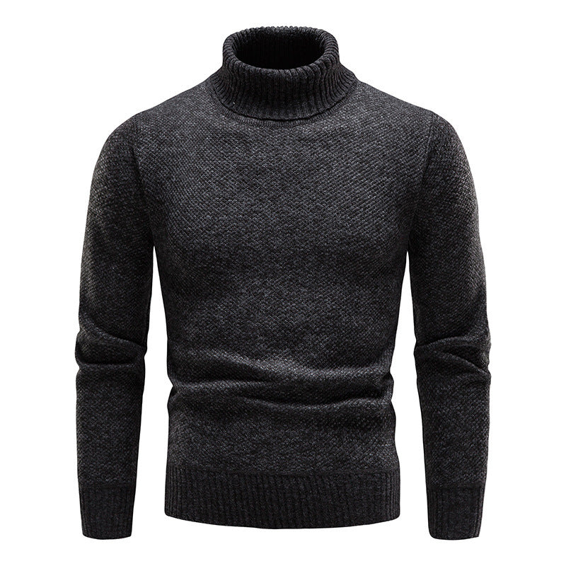 Herren Rollkragenpullover Weich Strickpullover Elegannt