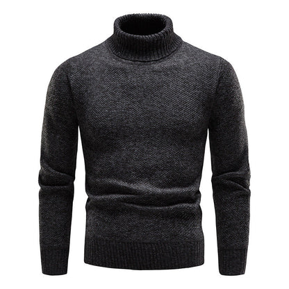 Herren Rollkragenpullover Weich Strickpullover Elegannt