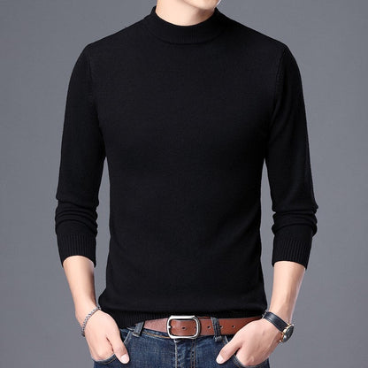 Herren Rollkragenpullover Fein Strick Hochwertig Elegent