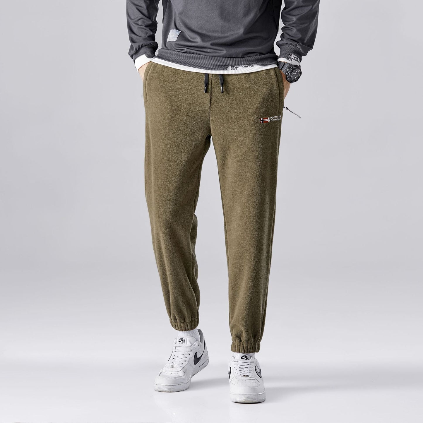Bequeme Fleece Jogginghose Herren Warm