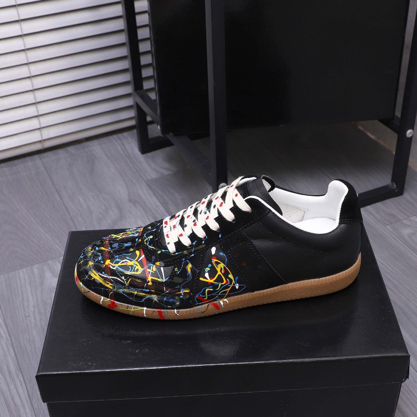 Damen Sneaker Trendy Spritzmuster Designer Schuhe