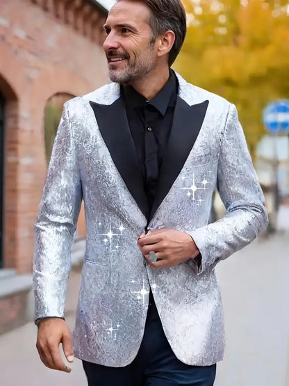 Herren Sakko Pailletten Elegant Modern Glamour