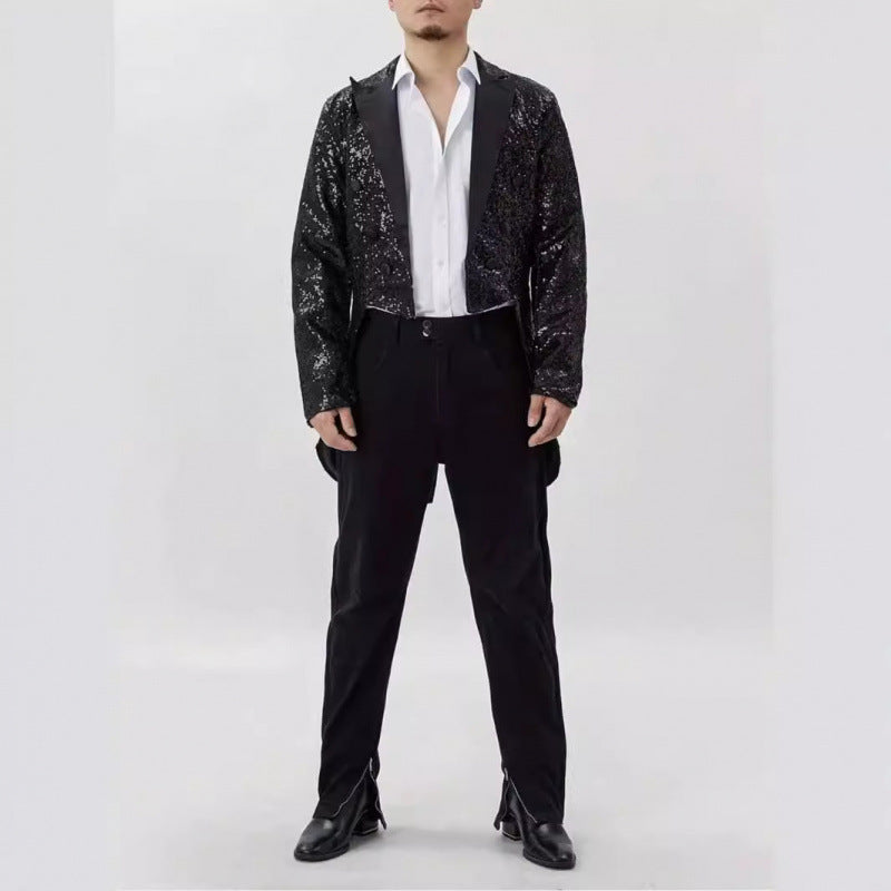 Herren Smoking Blazer Glitzer Pailletten Elegant - BerlinGlamour