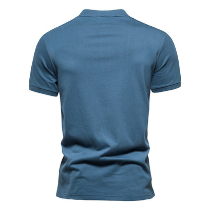 Herren Henley T-Shirt Kurzarm Modern Baumwolle
