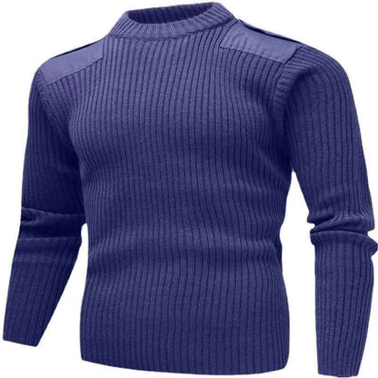 Herren Strickpullover Mit Schulterdetail Modern
