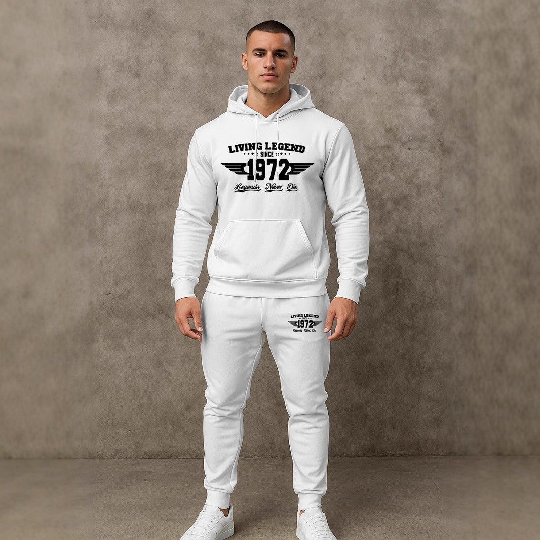 Herren Joggingset Hoodie und Hose Mit Trend Druck Berlin