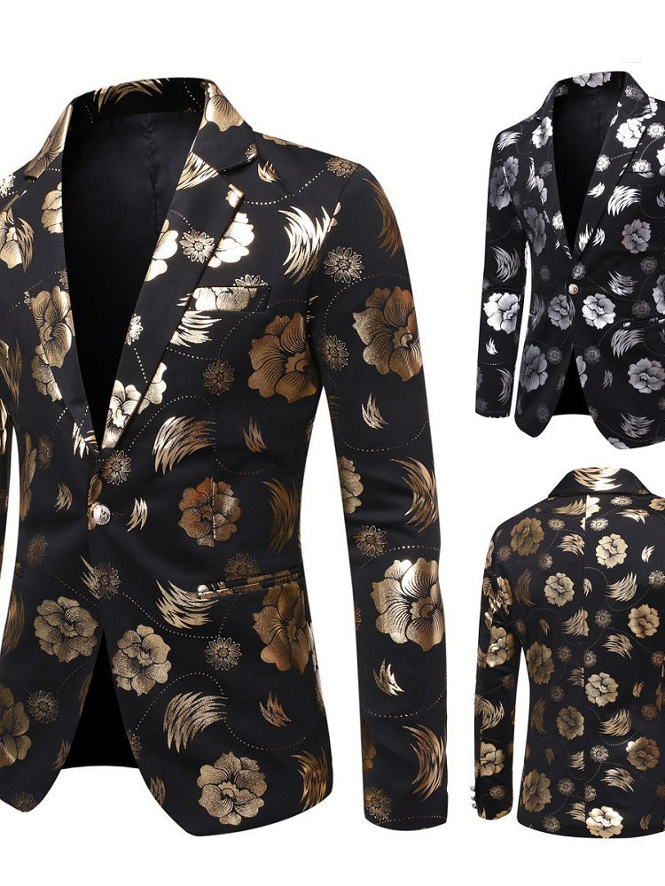 Herren Blazer Elegant Luxus Blumenmuster Modern - BerlinGlamour
