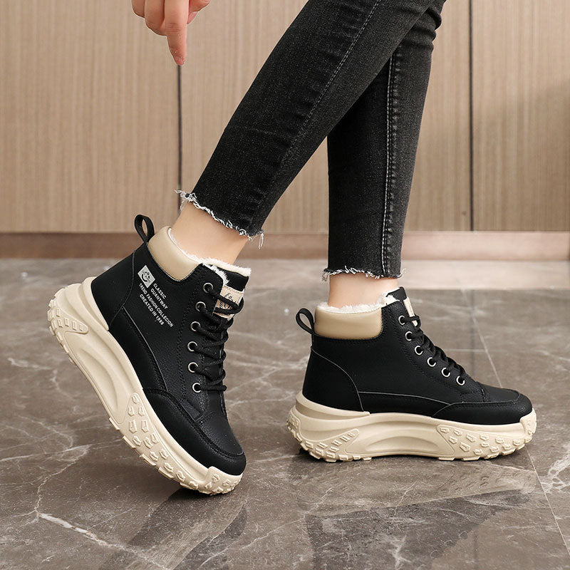 Damen Winter Sneaker High-Top Kuschelig Warm - BerlinGlamour