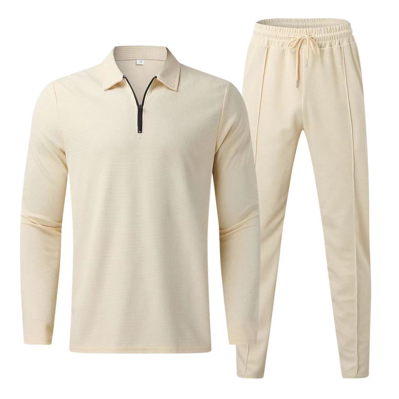 Herren SportSet Langarm Reißverschluss Modern