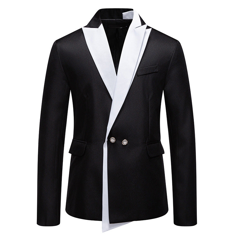 Herren Smoking Blazer Elegant Kontrastrevers Modern