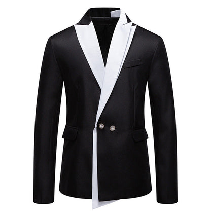 Herren Smoking Blazer Elegant Kontrastrevers Modern