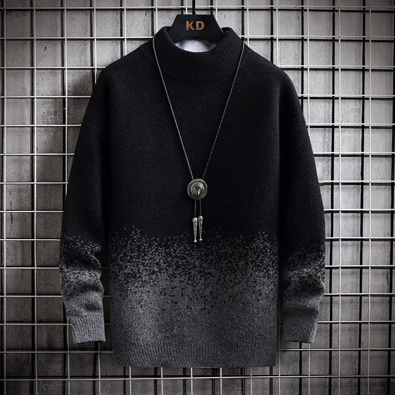 Herren Pullover Rollkragen Modern Farbverlauf Stylish