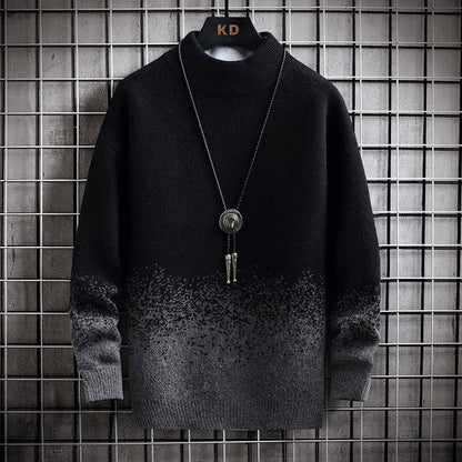 Herren Pullover Rollkragen Modern Farbverlauf Stylish