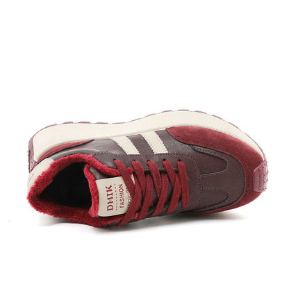 Damen Sneaker Warm High-Top Fleece-Innenfutter Komfortschuhe