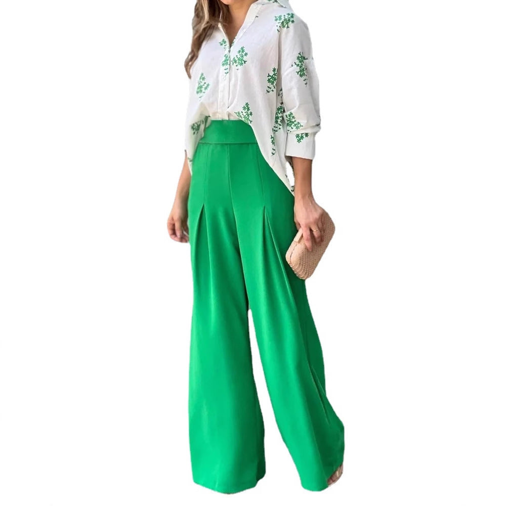 Damen Palazzo-Hose High-Waist Fließend Elegant