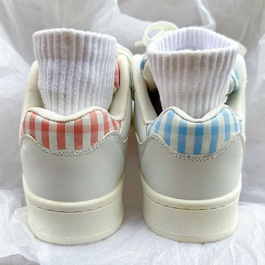 Damen Sneaker Karo Bequem Dämpfung Sport