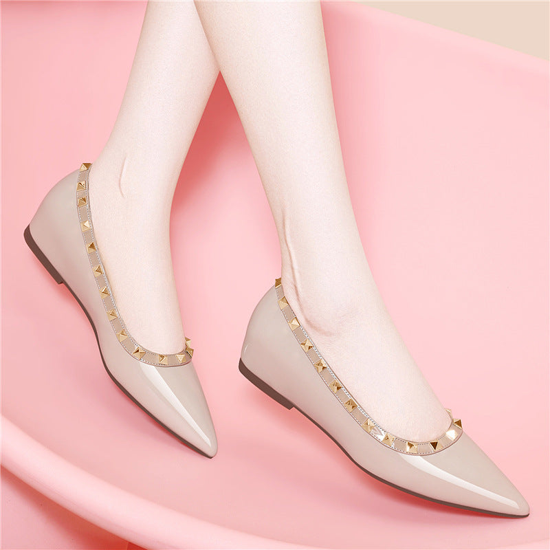 Damen Ballerinas Spitze Elegant Nieten Schuhe