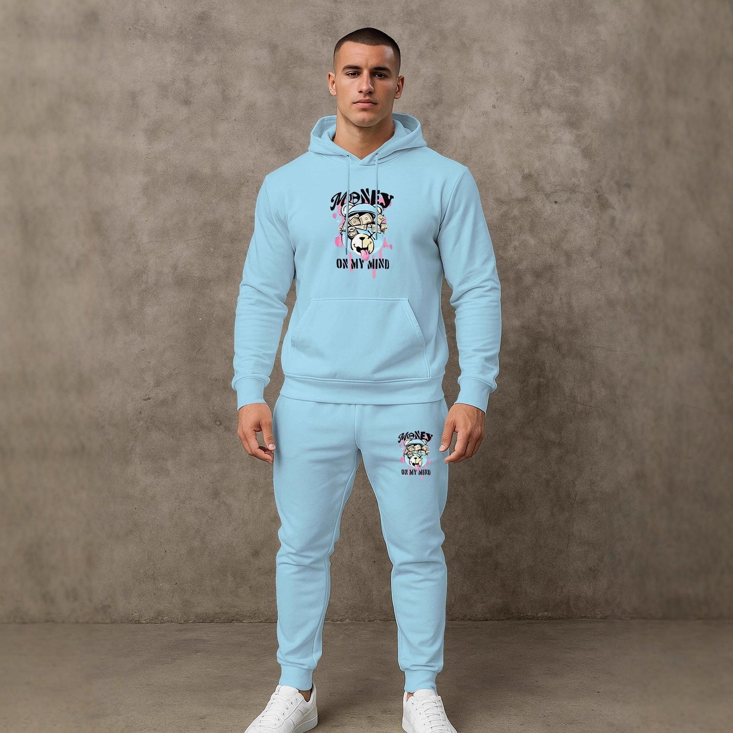 Herren Jogginganzug Grafikdruck Berlin Streetwear