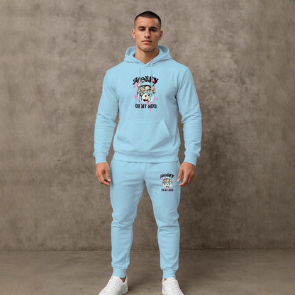 Herren Jogginganzug Grafikdruck Berlin Streetwear