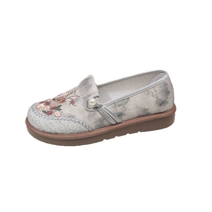 Damen Hausschuhe Blumenmuster Elastisch Warm