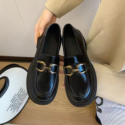 Damen Mokassins Elegante Schnallenverschluss Schuhe Modern