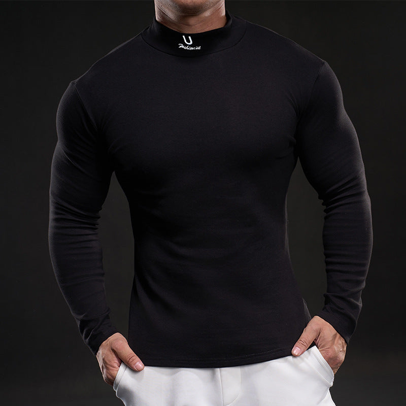 Herren Funktionsshirt Stehkragen Hochwertig Sportlich
