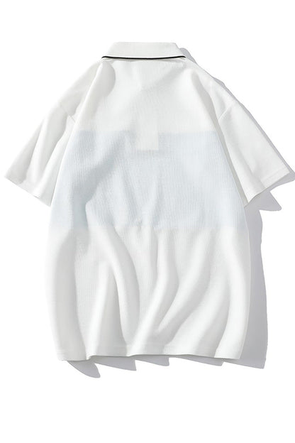 Herren Poloshirt Modern mit Brusttasche und Schriftzug