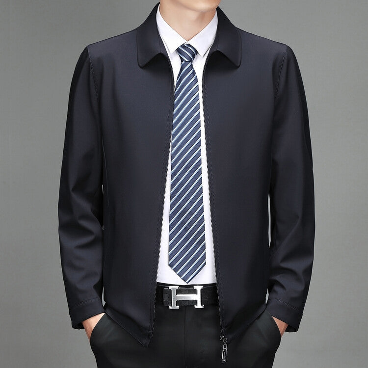 Herren Übergangsjacke Elegant Moderner Kragen