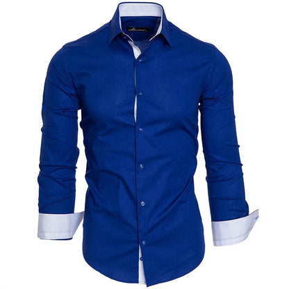 Herren Langarmhemd Slim Fit Modern Elegantes Design - BerlinGlamour