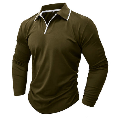 Herren Langarmshirt Funktionsshirt Reißverschluss Sportlich