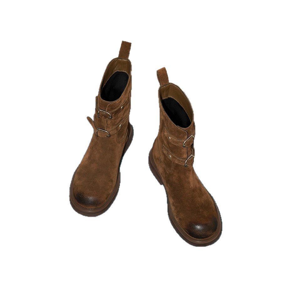 Damen Stiefel Ankle Boots Robust Schnürsenkel Schwarz