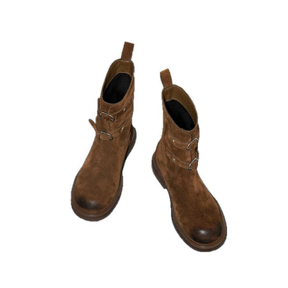 Damen Stiefel Ankle Boots Robust Schnürsenkel Schwarz