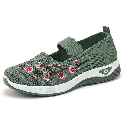 Damen Ballerinas Slip-On mit Blumenmuster