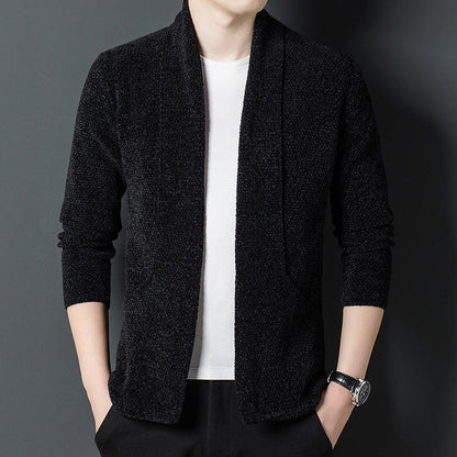 Herren Strickjacke Modern Kuschelig Hochkragen