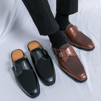 Damen Clogs Elegantes Design Gürtelschließe