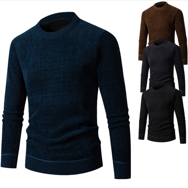 Herren Strickpullover Zopfmuster Hochkragen Winterwarm - BerlinGlamour