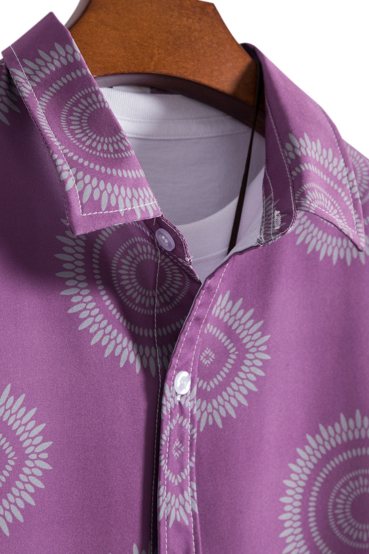 Herren Kurzarmhemd Modern mit Kreativem Muster