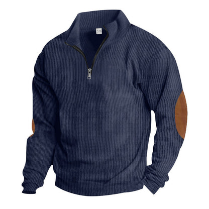 Herren Pullover Leder Optik Berlin Style