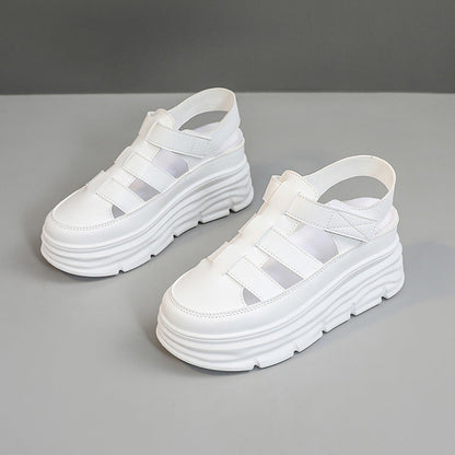 Damen Plattform-Sandalen Hoch mit verstellbaren Riemen rutschfest