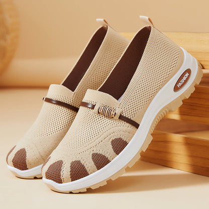 Damen Slip-On Schuhe Bequem Freizeit Schuhe Flexibel
