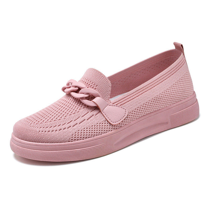 Damen Slip-On Schuhe mit Ketten-Design Modern Frauen Schuhe