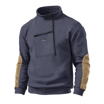 Herren Fleece-Pullover Kuschelig Warm Reißverschluss