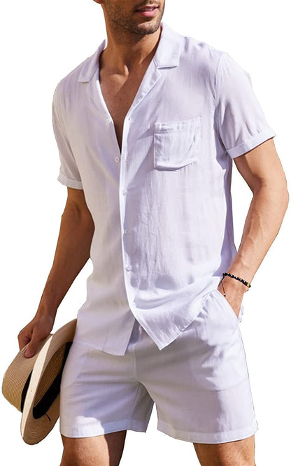 Herren Freizeit-Set Kurzarm Bequem Sommer