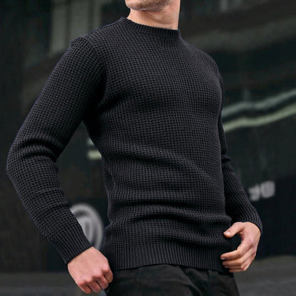 Herren Strickpullover Waffelmuster Bequem Groß