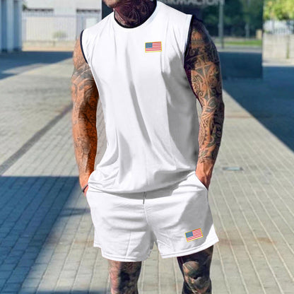 Herren Sportset Tanktop und Shorts Berlin Flaggenmotiv