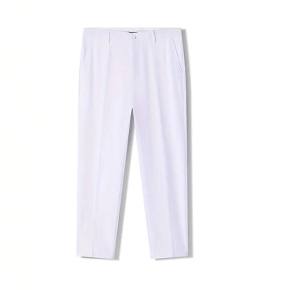 Herren Slimfit Hose Baumwolle Elegant Schwarz
