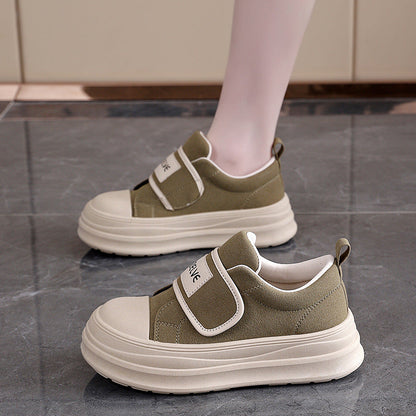 Damen Sneaker Bequem Klettverschluss Weiche Sohle