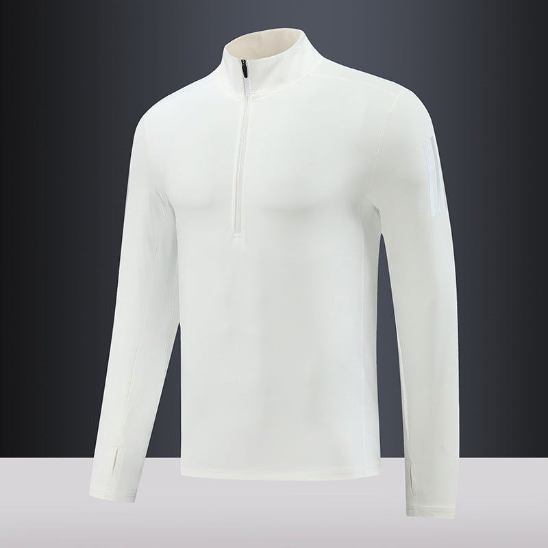Herren Langarmshirt Thermo Funktionsshirt mit Reißverschluss